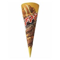 Kem Ốc Quế Caramel Socola, Goo Goo Cone, Caramel in Chocolate & Marshmallow Ice Cream & Chocolate Peanut Topping (160ml) - LOTTE