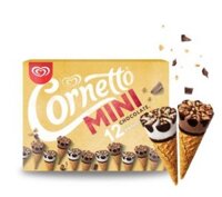Kem ốc quế Wall's Cornetto mini hộp 12 que 336g