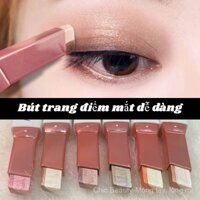 Kem phấn mắt dạng que hai màu cho người mới bắt đầu, phấn mắt lấp lánh chống nước, tông màu đất