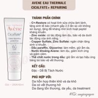 Kem phục hồi Avene Cicalfate💖FREESHIP💖Kem phục hồi và cấp ẩm cho da Avene Cicalfate Restorative cream