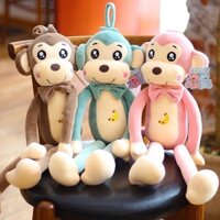 [Kèm Quà] 1 MÉT 2 Thú Bông KHỈ TAY CHÂN DÀI Xinh Xắn - Chất Miniso Mềm Cao Cấp
