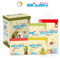 [Kèm Quà Tặng Cho Bé] Tã Bỉm trẻ em nội địa Nhật BB Jollity,form to chuẩn quốc tế đủ SIZE cho bé từ NB62/S56/M50/M42/L40
