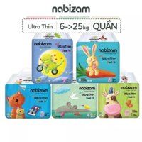 [KÈM QUÀ TẶNG] Tã/Bỉm Quần NABIZAM Ultra Thin Nội Địa Hàn, Mềm Mại, Mỏng Nhẹ Size M32/L30/XL26/2XL22/3XL20 Cho Bé 6-25kg