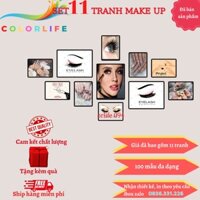 👄KÈM QUÀ TẶNG👄KHI MUA BỘ 11 TRANH KHUNG KÍNH MAKEUP (có clip sản phẩm)