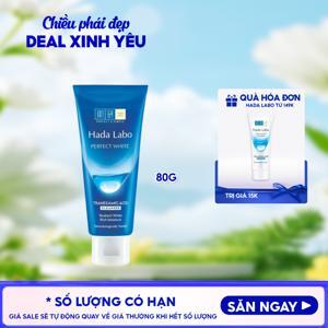 Kem rửa mặt trắng hoàn hảo Hada Labo Perfect White Arbutin Cleanser 80g