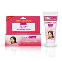 Kem sạch mụn tube LILY'S WHITE thể nhẹ M-02 15gr