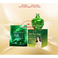 Kem sâm xanh kiềm dầu dưỡng trắng mờ nám tàn nhang N Collagen Bích Ngân 25g - Tặng chống nắng 10g