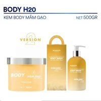 Kem Sica White Body Mầm Gạo H2O 500g Tặng Sữa Tắm 300ml