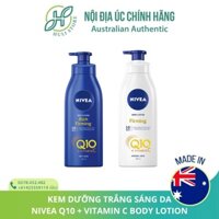 Kem sữa dưỡng thể body trắng sáng da Nivea firming body lotion Q10 plus + vitamin C