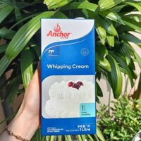 Kem sữa Whipping Cream Anchor hộp 1 lít - nguyên liệu làm bánh, khúc bạch, pana cotta