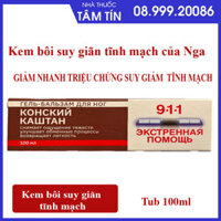 Kem suy giãn tĩnh mạch chính hãng Nga nhập khẩu Horse chestnut làm giảm triệu chứng suy giãn tĩnh mạch.