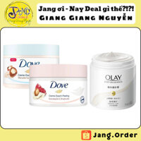Kem tắm tẩy tế bào chết trắng da Dove/OLay Body B3+/Chando
