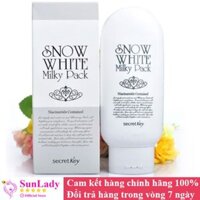 Kem tắm trắng da mặt và toàn thân Secret Key Snow White Milky Pack 200g