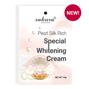 Kem tắm trắng da Sakura pearl silk rich special whitening cream
