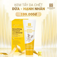 KEM TẨY DA CHẾT HATAGOLD CHIẾT XUẤT DỪA - HẠNH NHÂN | SMOOTHING COCONUT AND ALMOND FACE POLISH - 160GR