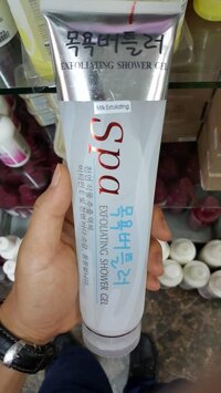 Kem tẩy da chết Spa Exfoliating Shower Gel (Tặg Bánh iChi Lưỡi Dorco)