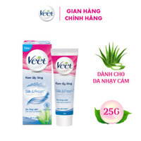 Kem tẩy lông cho da nhạy cảm Veet Silk Fresh  - QuaTangMe Extaste - 25gTuýt