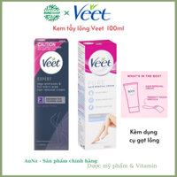 Kem tẩy lông Veet pure hair removal cream/ veet expert legs, body & full bikini hair removal cream 100ml