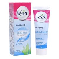 Kem tẩy lông Veet Silk & Fresh cho da nhạy cảm nha đam và vitamin E 50g
