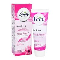 Kem tẩy lông Veet Silk & Fresh cho da thường sữa hoa sen và hoa nhài 50g