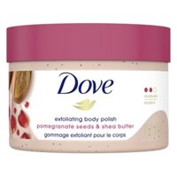 Kem Tẩy Tế Bào Chết Dove Pomegranate Seeds - Shea Butter Bơ Hạt Mỡ Và Lựu 298gr