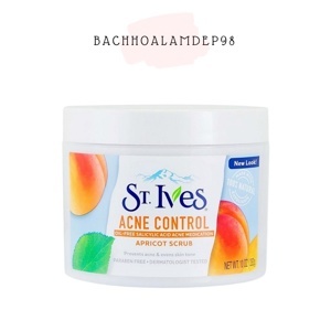 Kem tẩy tế bào chết toàn thân ST.Ives Acne Control Apricot Scrub - 283g