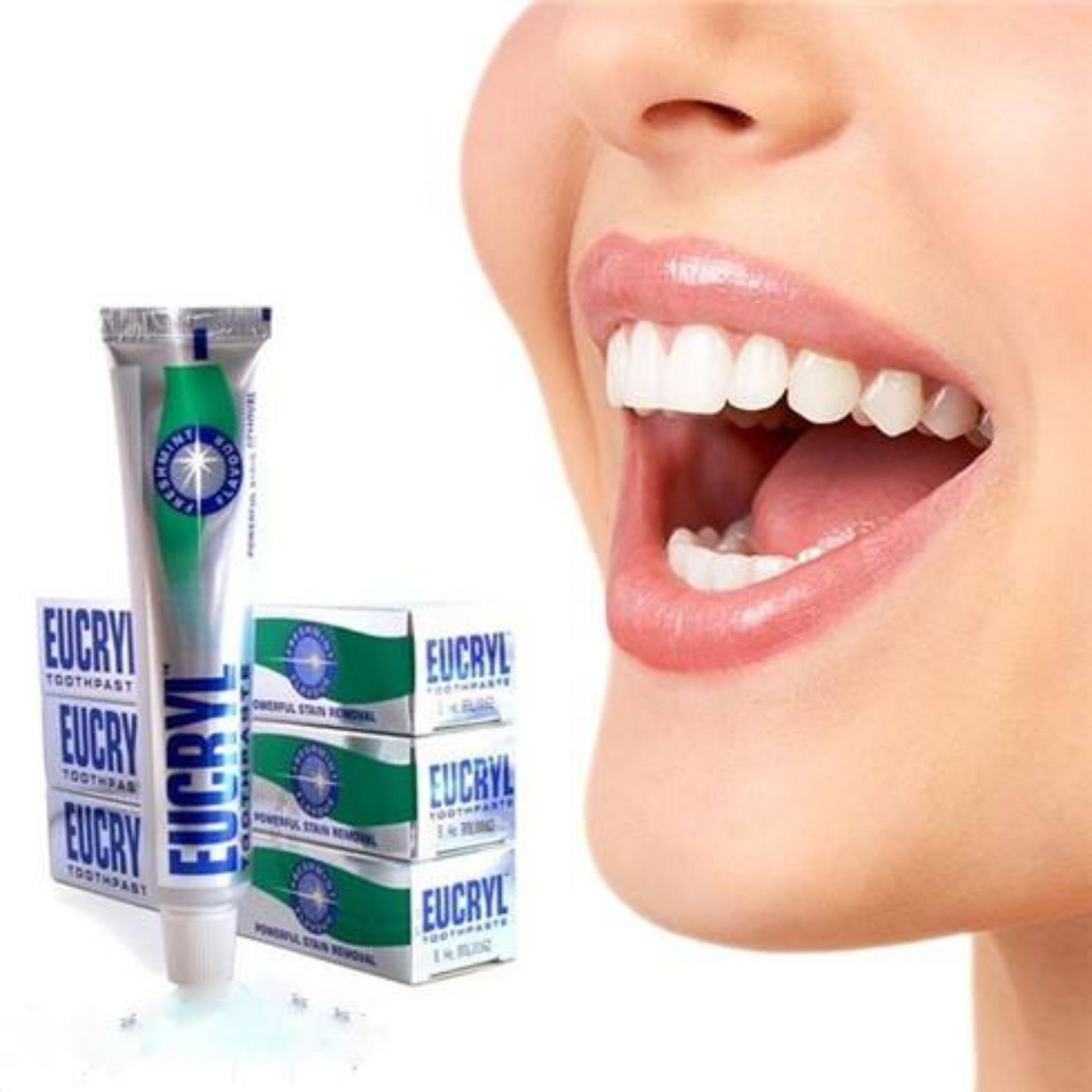 Kem tẩy trắng răng Eucryl vị bạc hà - 62 g
