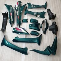 [Kèm Tem] Bộ dàn áo xe Màu Xanh Rêu cho xe  Wave Anpha - Wave 110 - Wave ZX đời 2002 đến 2006