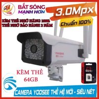 [kèm thẻ 32gb 64gb]camera yoosee  giám sát w26s 3.0 đêm có mầu hỗ trợ 14 đèn hồng ngoai 18 đèn led