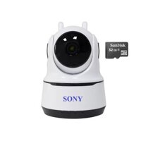 [Kèm thẻ 32GB+ tặng nguồn 25K) Camera IP wifi trong nhà Xoay 360 độ SONY - PAF200  Full HD 1080P chuẩn ONVIF tặng kèm nguồn 5v2a 25K