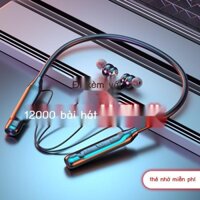 [kèm thẻ nhớ] tai nghe bluetooth thể thao không dây đeo cổ nghe lâu không đau trò chơi điện thoại di động giảm tiếng ồn