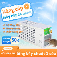 💥[Kèm theo mồi]💥Bẫy chuột, Lồng bắt chuột, Máy bắt chuột tự động chất liệu thép không rỉ sử dụng được lâu dài tiện lợi