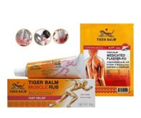 Kem Tiger balm Muscle Rub, miếng dán Plaster-RD giảm bong gân cơ