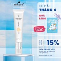 Kem trang điểm chống nắng Sakura CC Cream Flawless Control Base SPF50+ PA++++ (40ml)