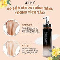 Kem Trang Điểm Toàn Thân 150ml Zoley- Body lotion make up SPF 45 - Mẫu Mới