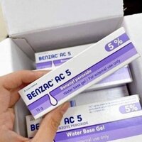 Kem Trị Mụn Galderma Benzac AC 5 Benzoyl Peroxide Water Base Gel15gr