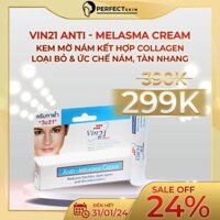 Kem trị nám kết hợp Collagen Vin21 Anti - Melasma Cream