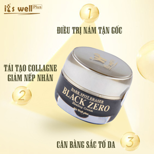 Kem trị nám tàn nhang lâu năm its Well plus Dark Spot Eraser Black Zero Healing Cream - 30g