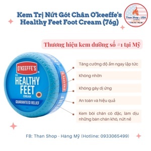 Kem dưỡng và trị nứt gót chân O'Keeffe's Company Healthy Feet Foot Cream