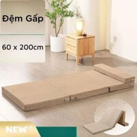 [KÈM TÚI] Đệm Ngủ Văn Phòng Gấp 3, Nệm Xếp Gọn Đa Năng Ngủ Trưa Du Lịch Size 60x200cm