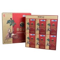 (Kèm túi xách) Nước Hồng sâm nhung Hươu Linh Chi Hàn Quốc – Red Ginseng Gold Q - Hộp 30 gói x 50ml