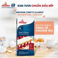 Kem Tươi Chuẩn Đầu Bếp (Chef's Classic Whipping Cream) Anchor Nhập Khẩu Hà Lan Hộp 1L (Làm Bánh - Trang Trí - Nấu Ăn)