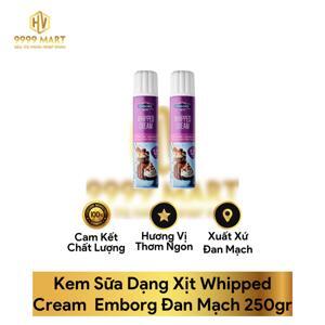 Kem tươi dạng xịt Whipped Cream Emborg 250ml