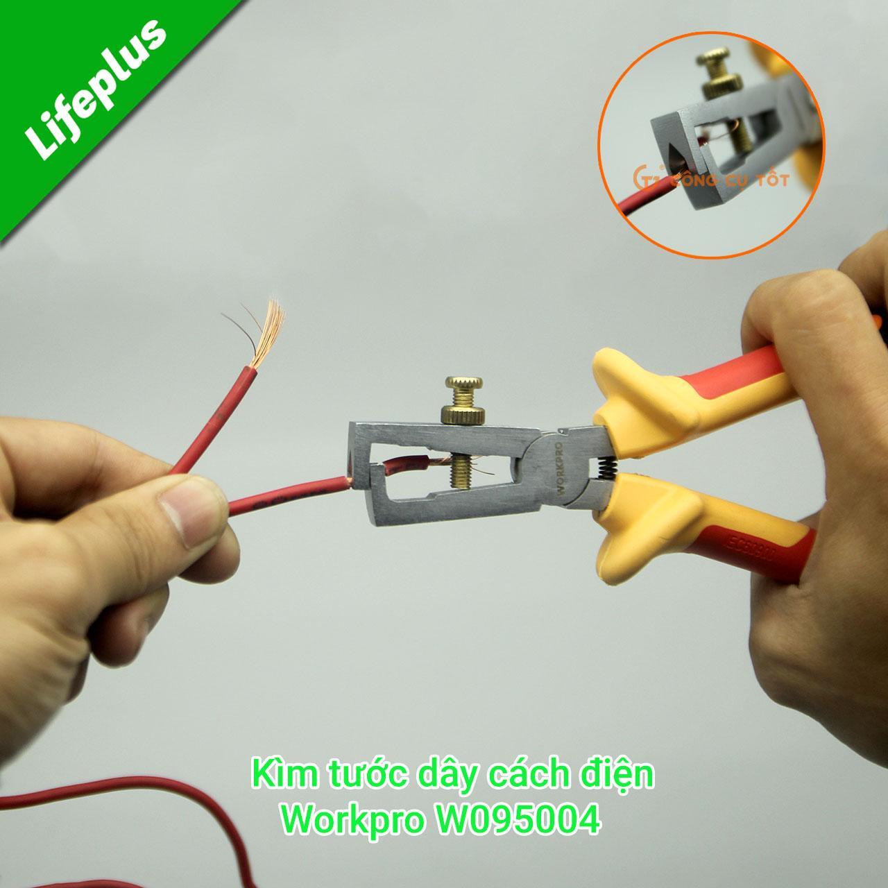 Kềm tuốt dây cách điện Workpro W095004