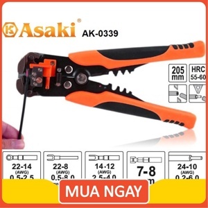Kềm tuốt tự động đa năng cao cấp 8"/200mm Asaki AK0339