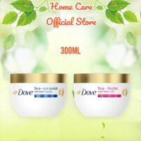 Kem ủ Dove Phục hồi hư tổn Hya + Ceramide & Ngăn gãy rụng tóc Hya + Biotin 300ML