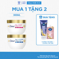 Kem ủ Dove Phục hồi hư tổn Hya + Ceramide / Ngăn gãy rụng tóc Hya + Biotin Đảo ngược 10 dấu hiệu hư tổn 300ML
