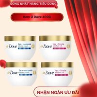 Kem ủ Dove Phục hồi hư tổn Hya + Ceramide / Ngăn gãy rụng tóc Hya + Biotin 300ML