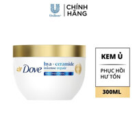 Kem ủ Dove Phục hồi hư tổn Hya + Ceramide / Ngăn gãy rụng tóc Hya + Biotin 300ML