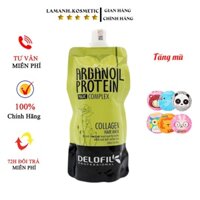 Kem ủ hấp tóc  DELOFIL COLLAGEN  ARGAN OIL - PROTEIN -MAGIC COMPLEX phục hồi tóc siêu mượt hương thơm nước hoa túi 500ml